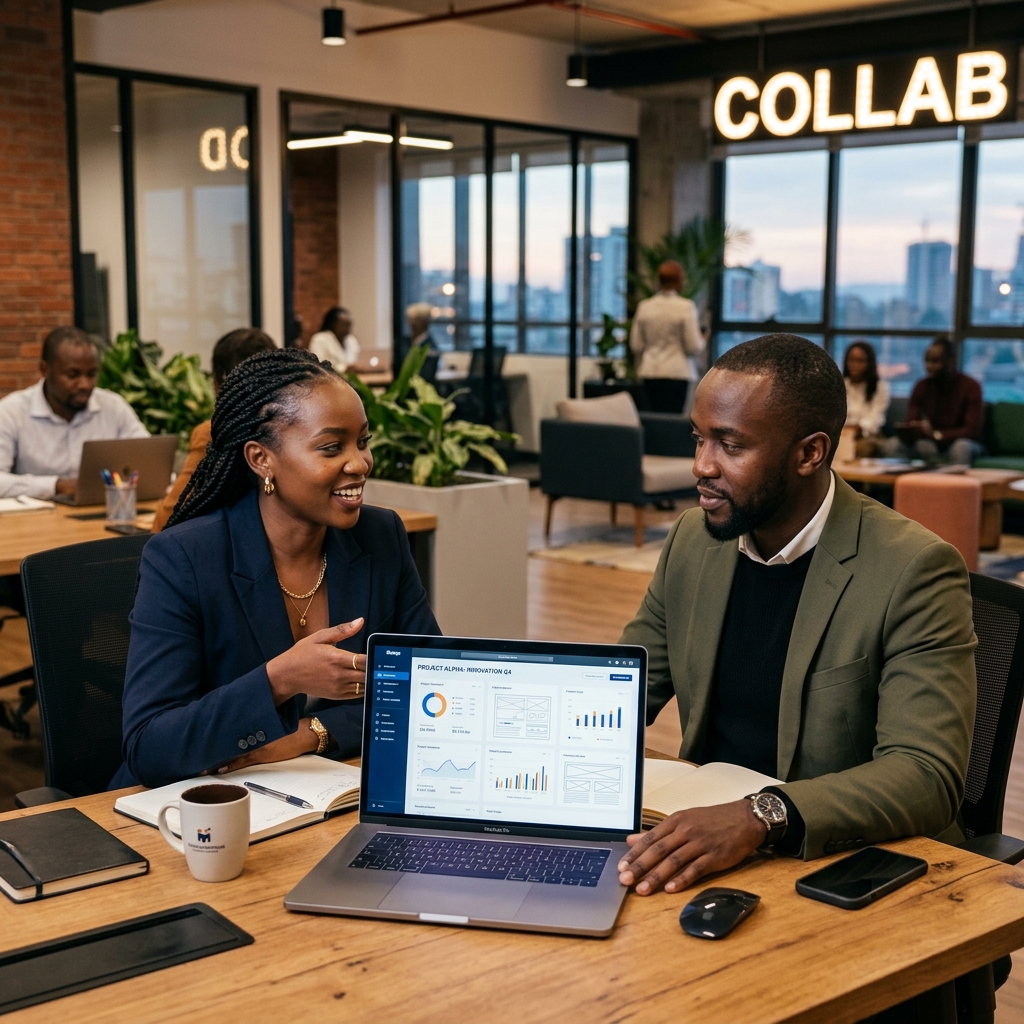 Équipe professionnelle collaborant
